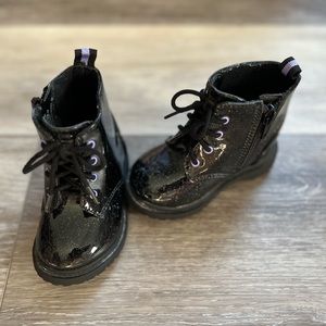 NWOT Wonder Nation Black Sparkle Boots size 5
